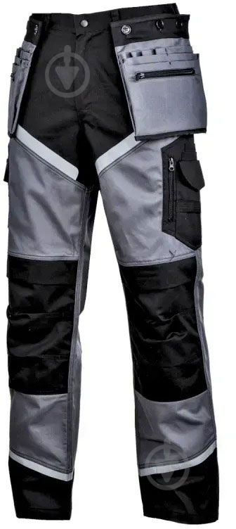 Брюки рабочие Lahti Pro р. L рост 176 L4051603 серый с черным - фото 1 Брюки рабочие Lahti Pro р. L рост 176 L4051603 серый с черным - фото 1