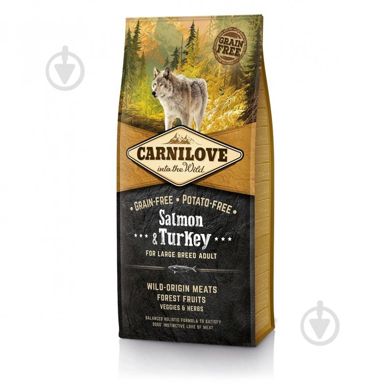 Корм сухой Carnilove Salmon & Turkey для взрослых собак больших пород лосось и индейка 12 кг - фото 1 Корм сухой Carnilove Salmon & Turkey для взрослых собак больших пород лосось и индейка 12 кг - фото 1