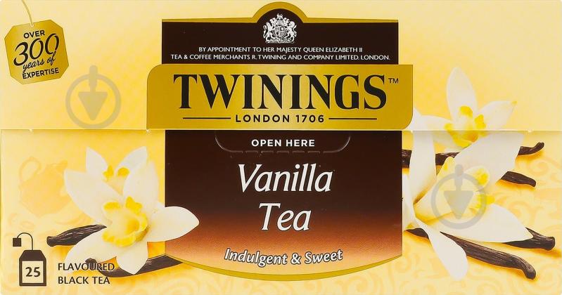 Чай Twinings черный с ароматом ванили 25х2г - фото 1