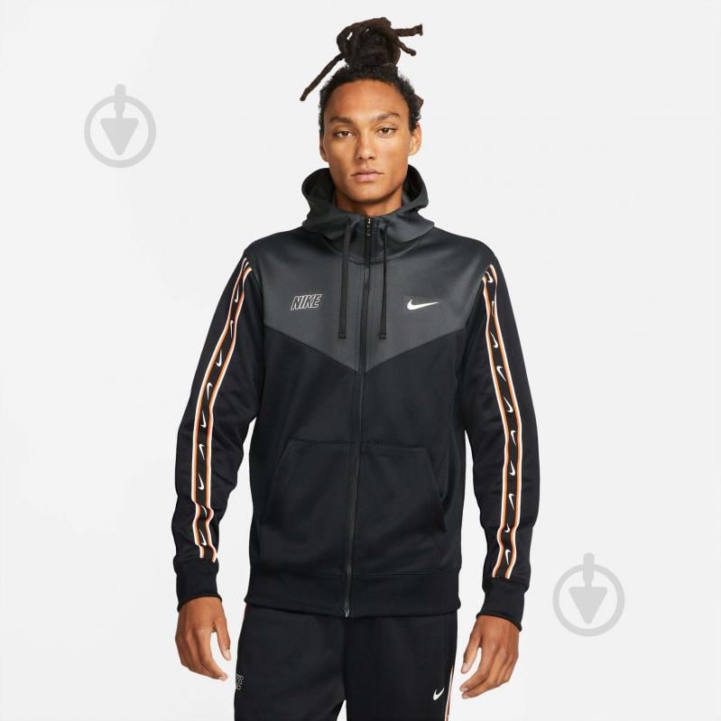 Джемпер Nike REPEAT SW PK FZ HOODY DX2025-010 р. L черный - фото 1