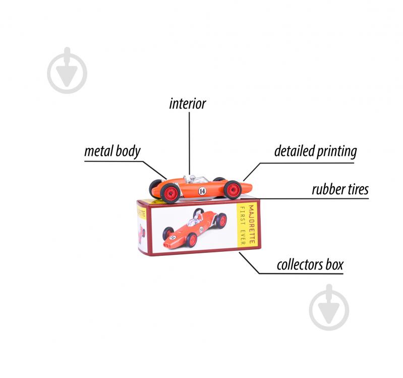 Автомобиль Majorette «Юбилейная серия. 60 лет. Первая в истории» с боксом 2054103 - фото 4