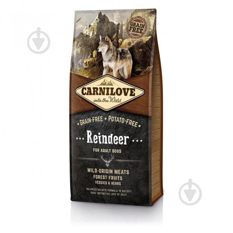 Корм сухой Carnilove Raindeer для взрослых собак всех пород оленина и кабан 12 кг - фото 1 Корм сухой Carnilove Raindeer для взрослых собак всех пород оленина и кабан 12 кг - фото 1