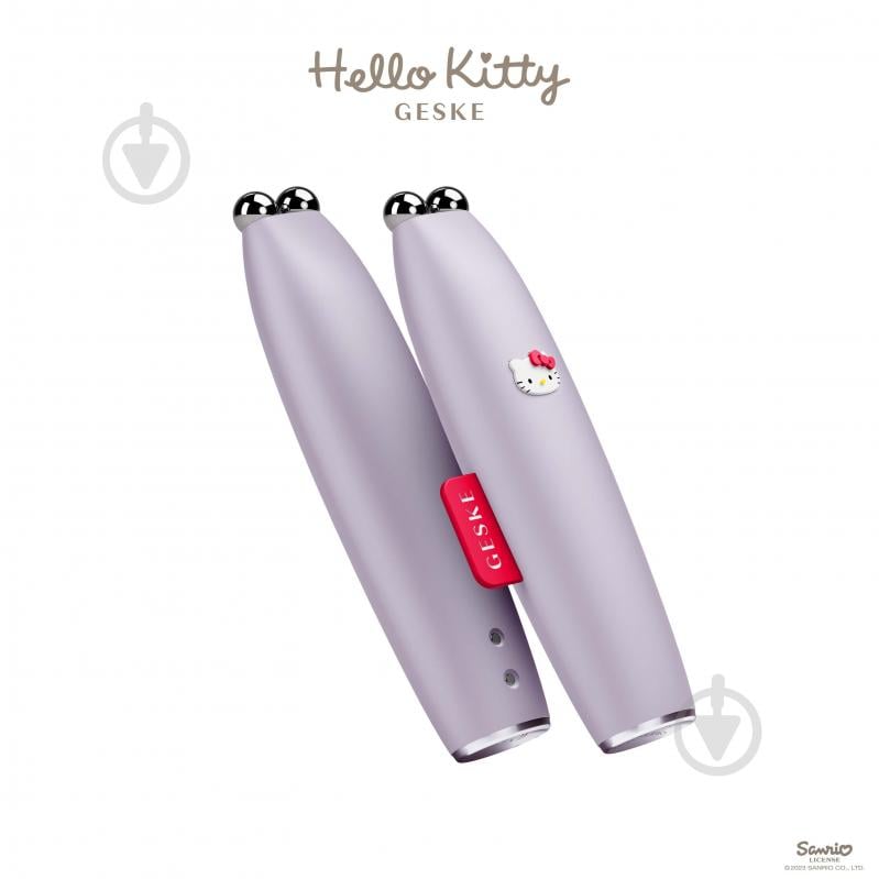 Ручка микротоковая GESKE для подтяжки лица MicroCurrent Face-Lift Pen 6 в 1 by Hello Kitty фиолетовый - фото 1