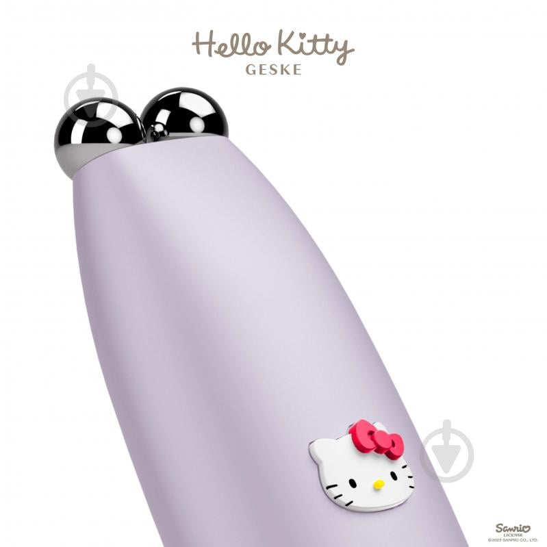 Ручка микротоковая GESKE для подтяжки лица MicroCurrent Face-Lift Pen 6 в 1 by Hello Kitty фиолетовый - фото 2