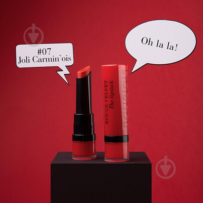 Помада губна Bourjois Rouge Edition Velvet №07 Joli Carmin’ois 2,4 г - фото 4