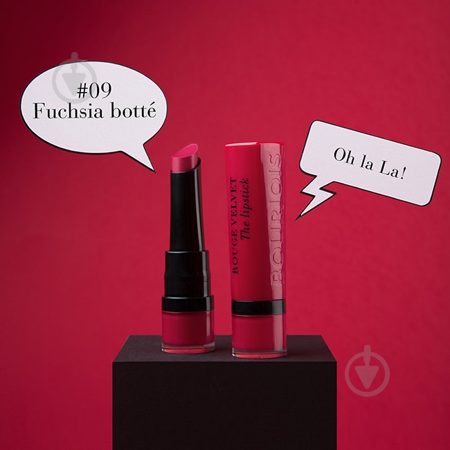 Помада губная Bourjois Rouge Edition Velvet №09 Fuchsia Botté 2,4 г - фото 4