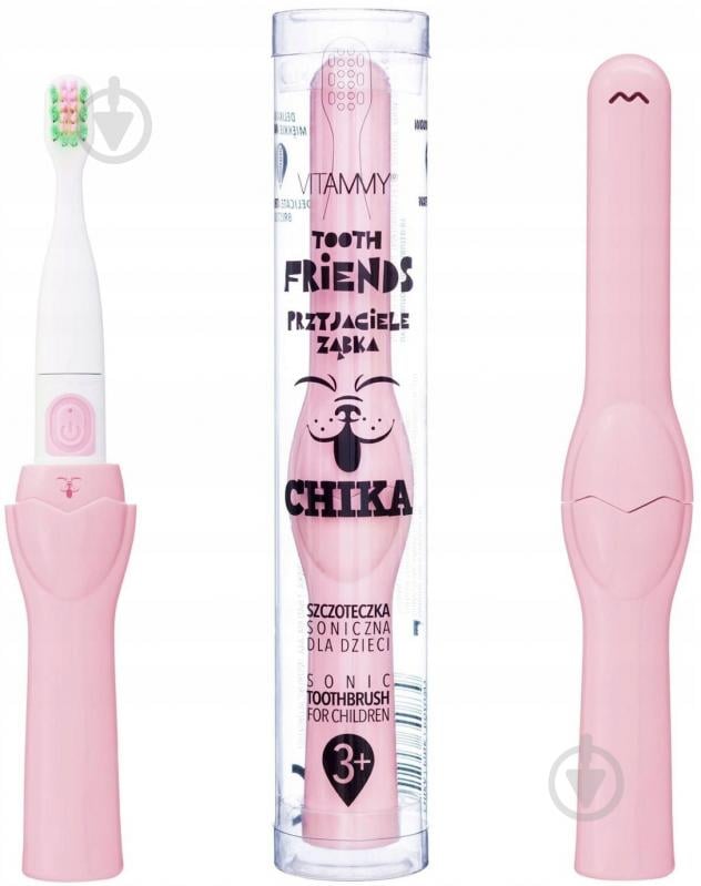 Електрична зубна щітка дитяча Vitammy Tooth Friends pink Chika TOW013597 - фото 2