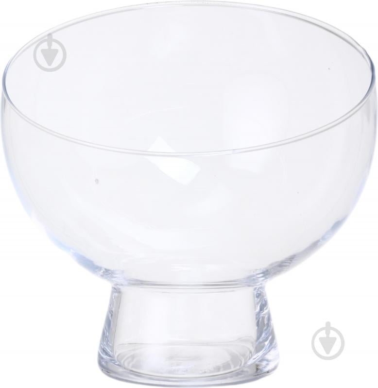 Ваза скляна Wrzesniak Glassworks Сфера скошена на ніжці 20 см прозора 15-848A - фото 3