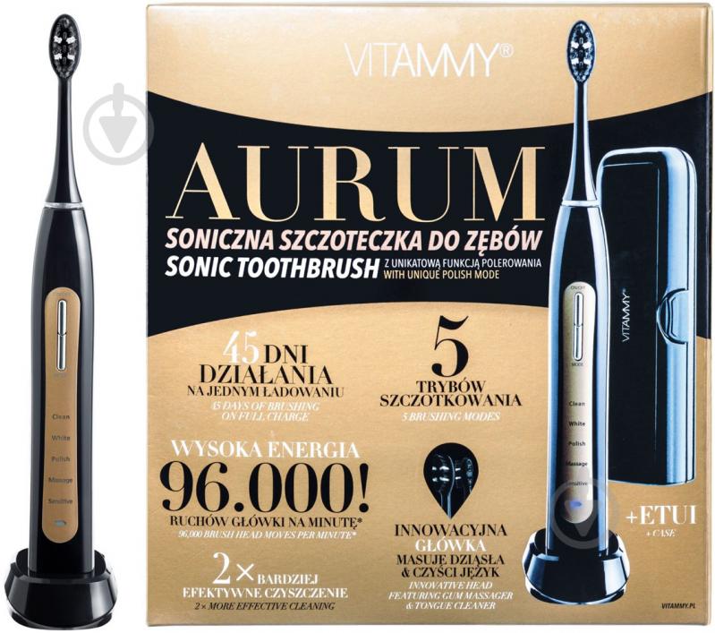 Электрическая зубная щетка Vitammy Aurum Black TOW014452 - фото 5