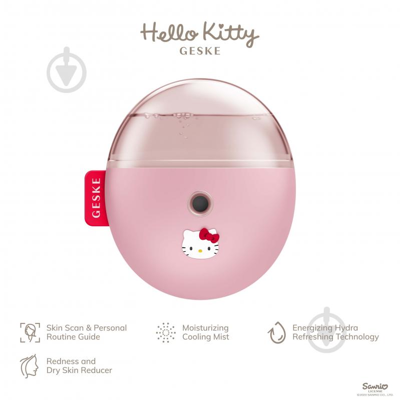 Електронний освіжувач GESKE для зволоження обличчя Facial Hydration Refresher 4 в 1 by Hello Kitty рожевий - фото 4 Електронний освіжувач GESKE для зволоження обличчя Facial Hydration Refresher 4 в 1 by Hello Kitty рожевий - фото 4