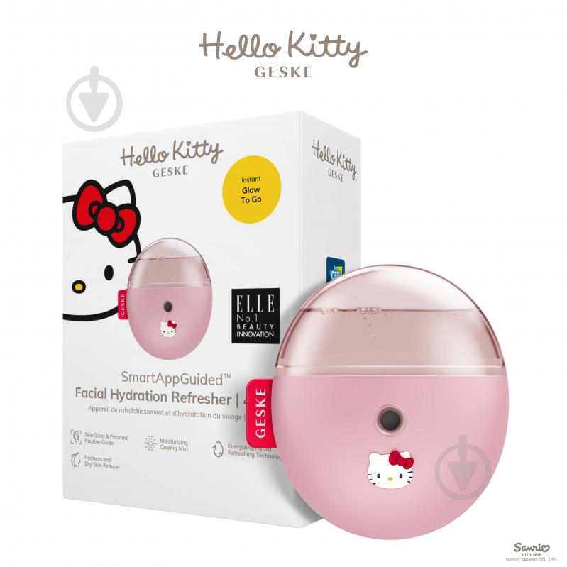 Електронний освіжувач GESKE для зволоження обличчя Facial Hydration Refresher 4 в 1 by Hello Kitty рожевий - фото 5 Електронний освіжувач GESKE для зволоження обличчя Facial Hydration Refresher 4 в 1 by Hello Kitty рожевий - фото 5