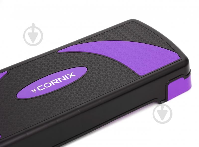 Степ-платформа Cornix 3-ступенчатая 78 х 29 х 10-20 см XR-0183 Black/Purple - фото 2