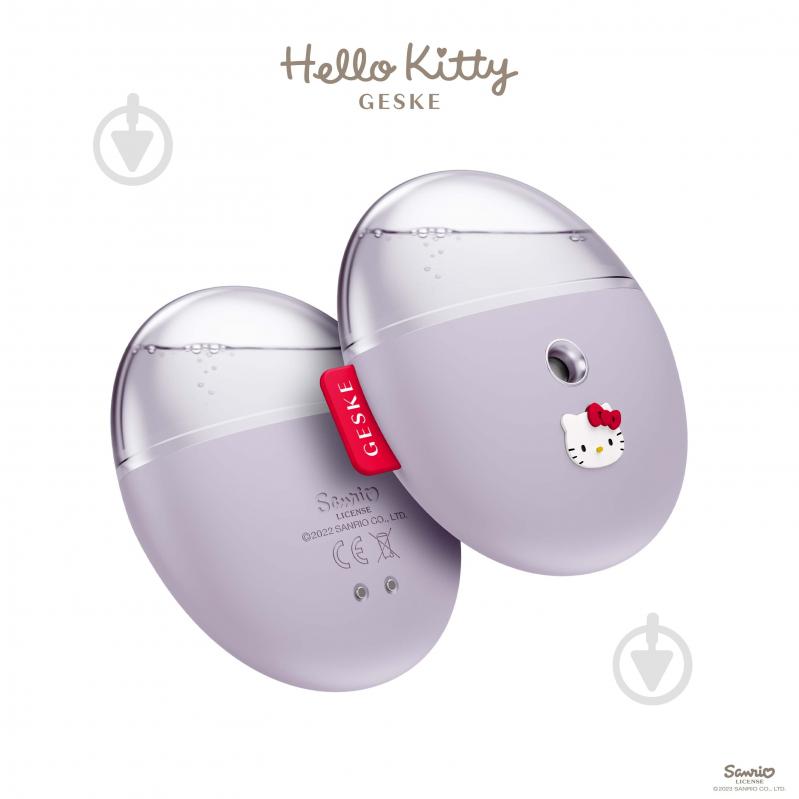 Електронний освіжувач GESKE для зволоження обличчя Facial Hydration Refresher 4 в 1 by Hello Kitty фіолетовий - фото 1
