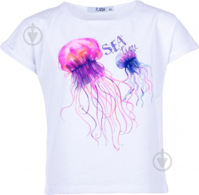 Футболка для девочек Flash р.110 белый 19G110-3-2600_2000 - фото 1