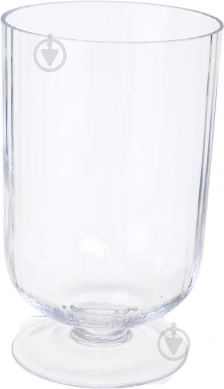 Ваза скляна Wrzesniak Glassworks Stripe на ніжці 24 см прозора 15-4222 - фото 1