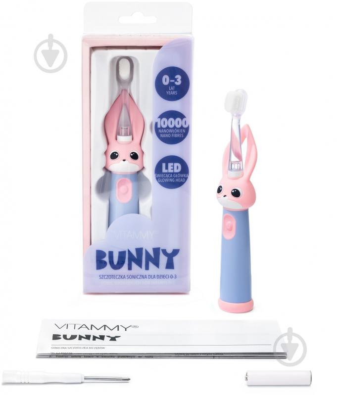 Електрична зубна щітка Vitammy Bunny Light Pink (від 0-3 років) TOW019485 - фото 7