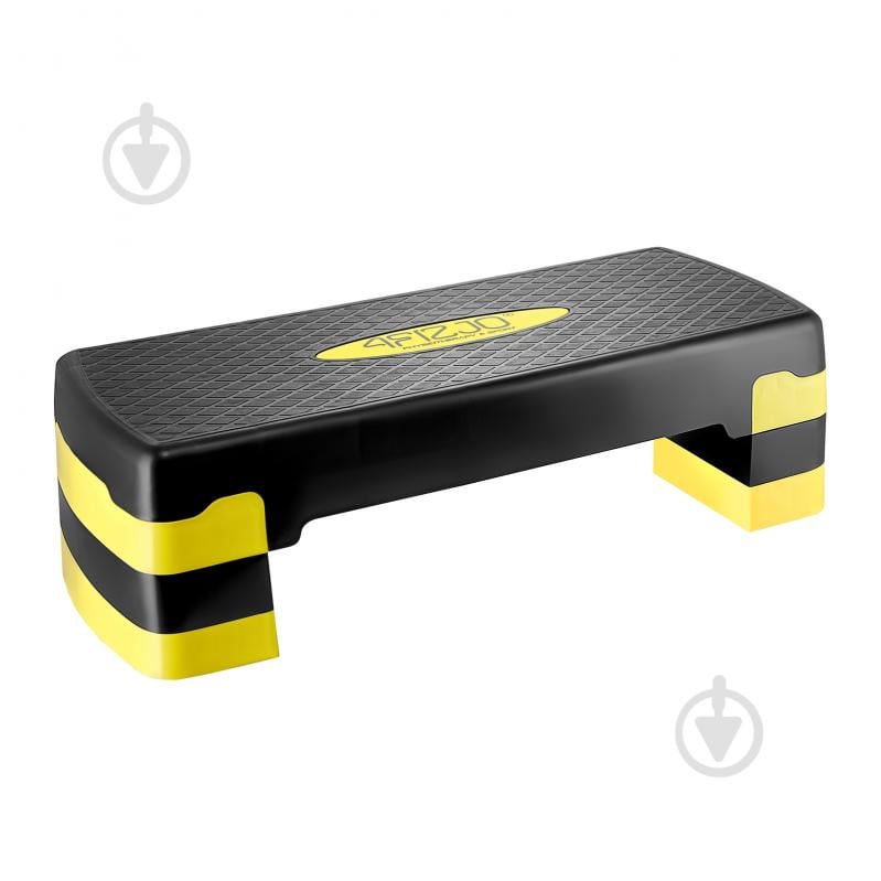 Степ-платформа 4fizjo 3-ступенчатая 69 х 28 х 10-15-20 см Black/Yellow (P-5907739311436) - фото 1