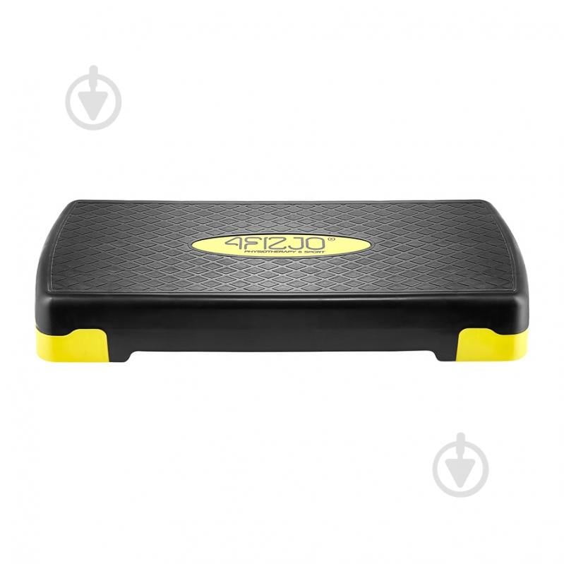 Степ-платформа 4fizjo 3-ступенчатая 69 х 28 х 10-15-20 см Black/Yellow (P-5907739311436) - фото 2