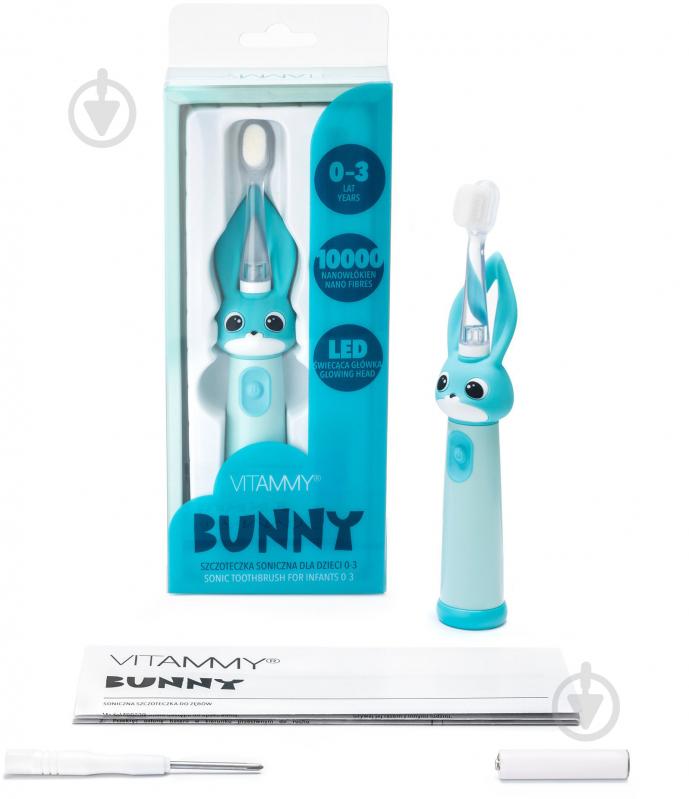 Электрическая зубная щетка Vitammy Bunny Light Blue (от 0-3 лет) TOW019487 - фото 7