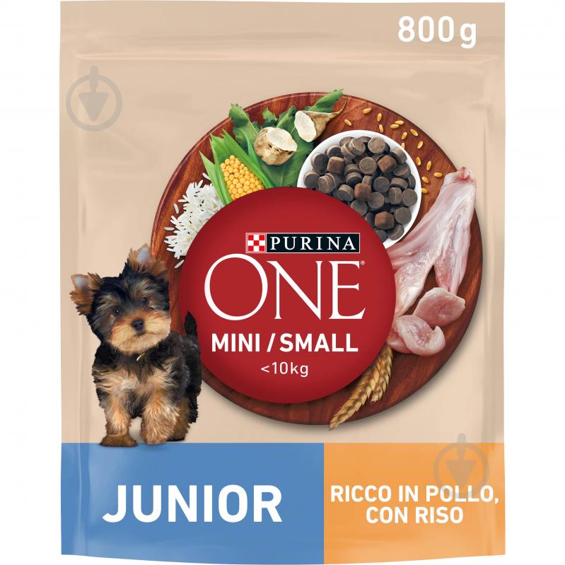 Корм сухой ONE by Purina Mini/Small Junior для щенков с курицей 800 г - фото 1