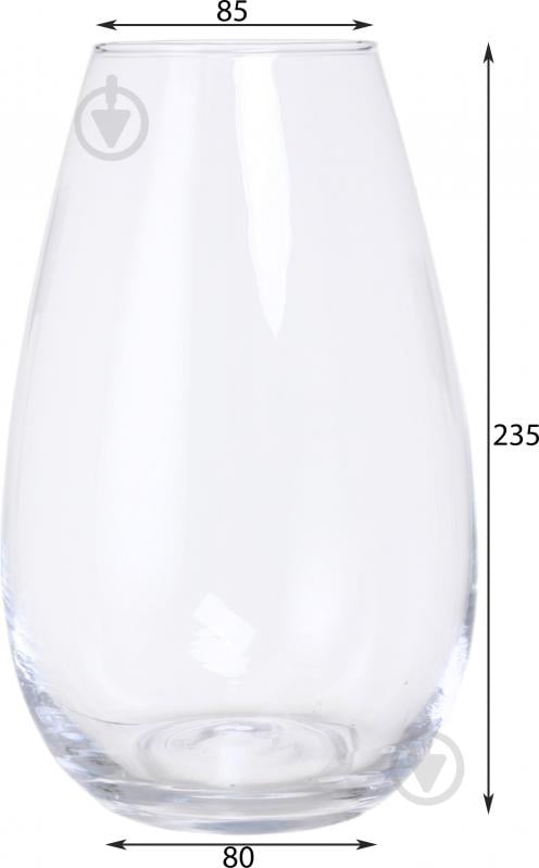 Ваза скляна Wrzesniak Glassworks Lumen 23,5 см прозора 17-11394 - фото 2