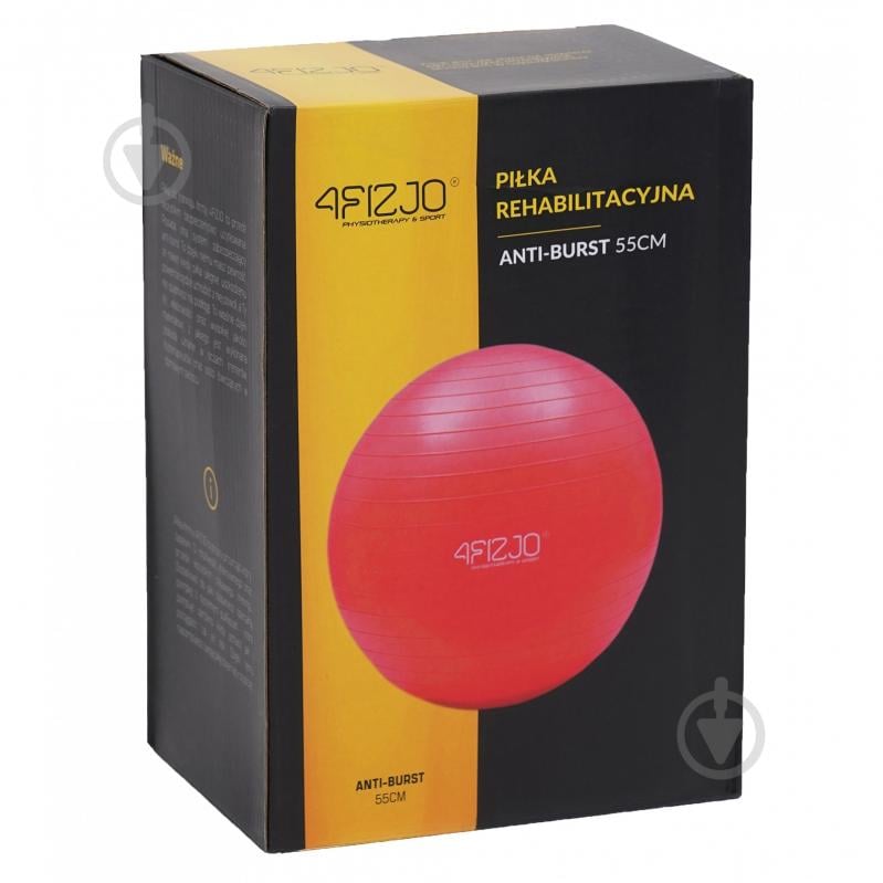 М'яч для фітнесу 4fizjo (фітбол) Anti-Burst Red (P-5907222931509) d55 см 4FJ0031 - фото 2