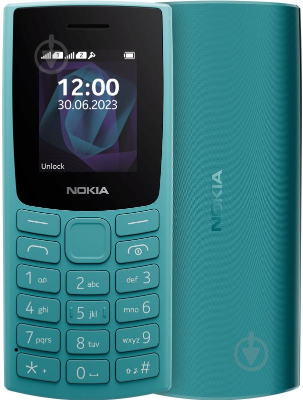 Мобільний телефон Nokia 105 2023 Single Sim cyan - фото 1