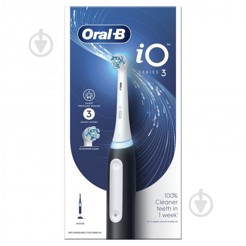 Електрична зубна щітка Oral-B iO Серія 3 чорна - фото 2