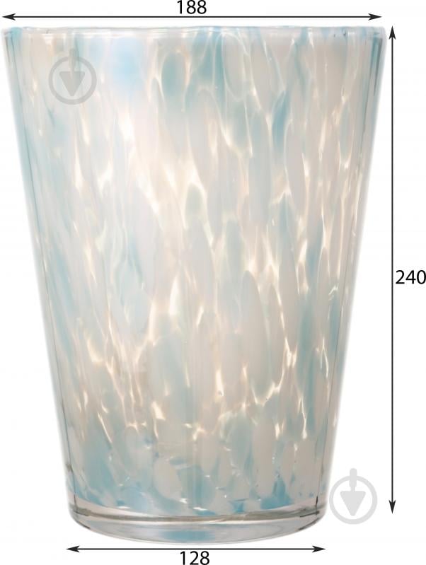 Ваза скляна Wrzesniak Glassworks Confetti 24 см блакитна 27-1061D - фото 2