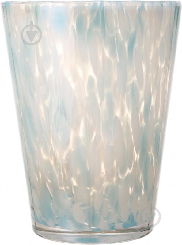 Ваза скляна Wrzesniak Glassworks Confetti 24 см блакитна 27-1061D - фото 3