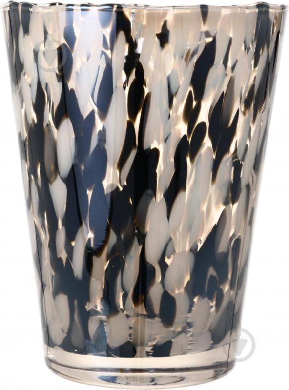 Ваза скляна Wrzesniak Glassworks Confetti 24 см чорно-біла 27-1061D - фото 3