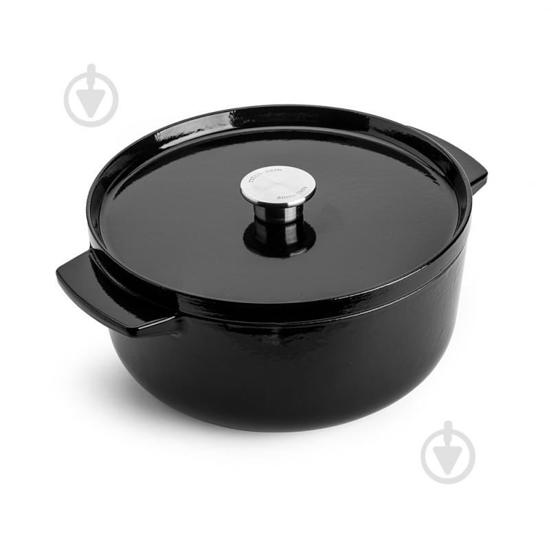 Кокотница с крышкой 26 см 5,2 л черная (CC006061-001) KitchenAid - фото 1