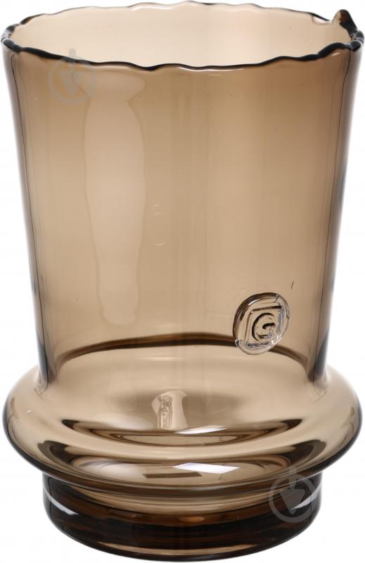 Ваза стеклянная Wrzesniak Glassworks Stamp 30 см коричневая 17-11364 - фото 1 Ваза стеклянная Wrzesniak Glassworks Stamp 30 см коричневая 17-11364 - фото 1