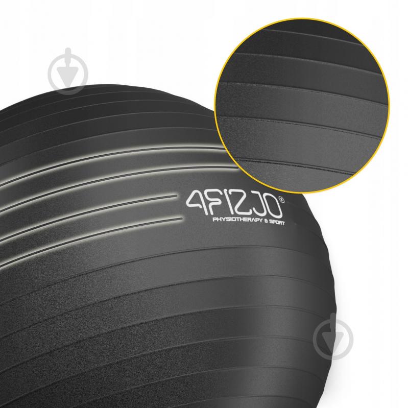М'яч для фітнесу 4fizjo (фітбол) Anti-Burst Black (P-5907739316349) d65 см 4FJ0400 - фото 5