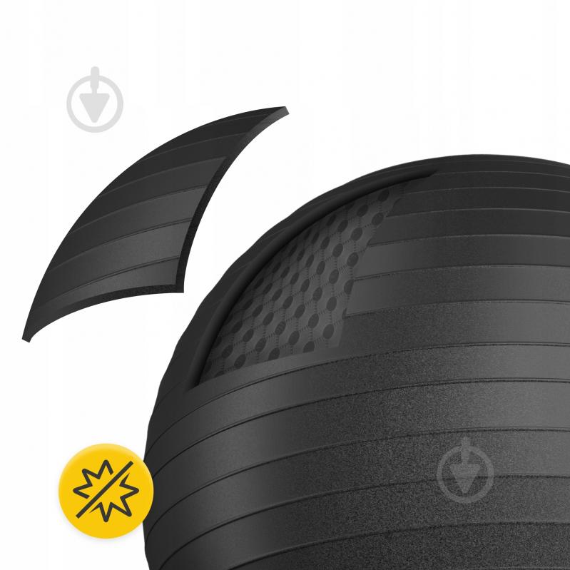 М'яч для фітнесу 4fizjo (фітбол) Anti-Burst Black (P-5907739316349) d65 см 4FJ0400 - фото 11