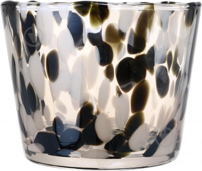 Свічник-стакан Confetti 13х10 см чорний Wrzesniak Glassworks - фото 2