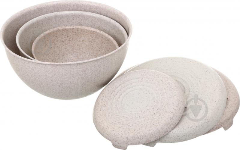 Набор салатников Practic BIO с крышкой 3 шт. (1,5 л+3 л+6 л) крем - фото 14 Набор салатников Practic BIO с крышкой 3 шт. (1,5 л+3 л+6 л) крем - фото 14