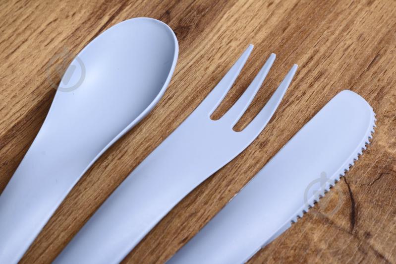 Набор столовых приборов Practic Вailango (вилка, ложка, нож) голубой - фото 7