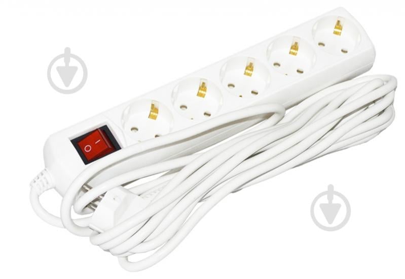 Подовжувач з вимикачем UEC із заземленням 5 гн. білий 5 м WYP10-10-05-05-GS-G-U - фото 1 Подовжувач з вимикачем UEC із заземленням 5 гн. білий 5 м WYP10-10-05-05-GS-G-U - фото 1