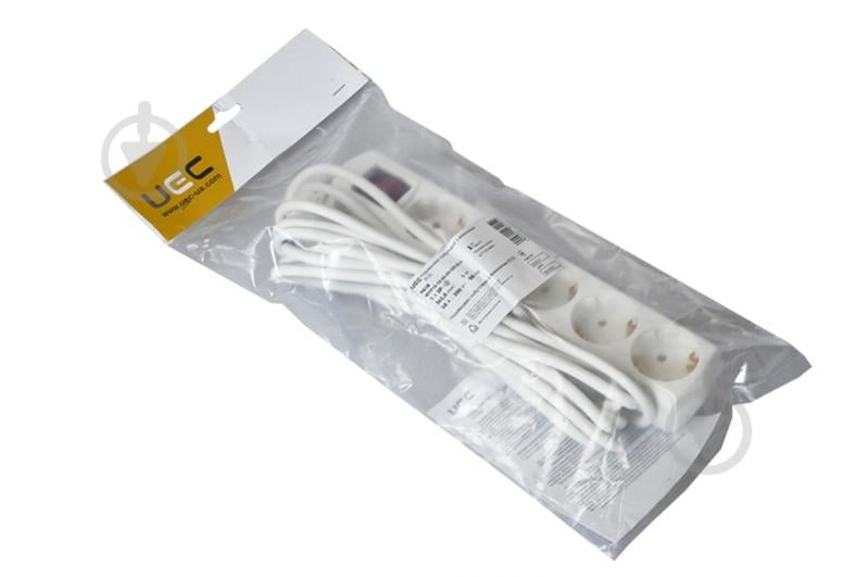 Подовжувач з вимикачем UEC із заземленням 5 гн. білий 5 м WYP10-10-05-05-GS-G-U - фото 2 Подовжувач з вимикачем UEC із заземленням 5 гн. білий 5 м WYP10-10-05-05-GS-G-U - фото 2