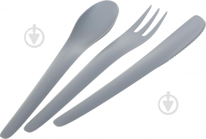 Набор столовых приборов Practic Вailango (вилка, ложка, нож) серый - фото 1 Набор столовых приборов Practic Вailango (вилка, ложка, нож) серый - фото 1