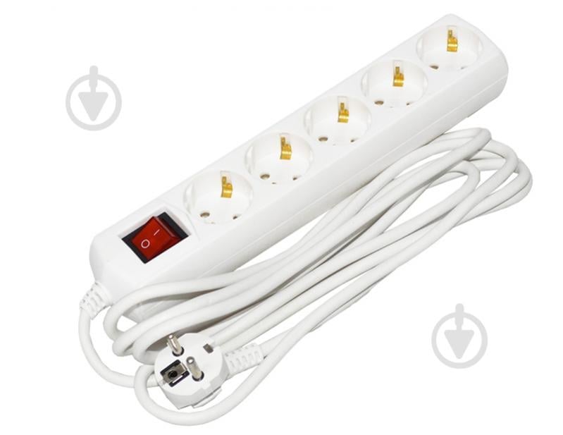 Подовжувач з вимикачем UEC із заземленням 5 гн. білий 3 м WYP10-10-05-03-GS-G-U - фото 1 Подовжувач з вимикачем UEC із заземленням 5 гн. білий 3 м WYP10-10-05-03-GS-G-U - фото 1