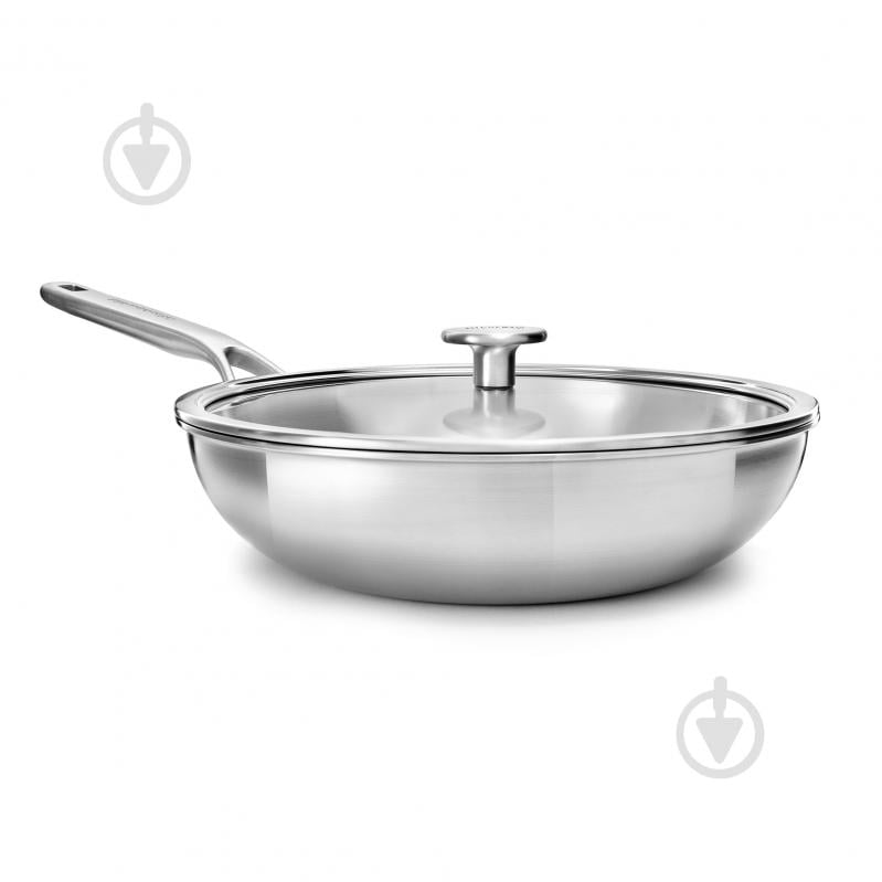 Сковорода WOK с крышкой MSS 28 см 3,5 л (CC003254-001) KitchenAid - фото 1