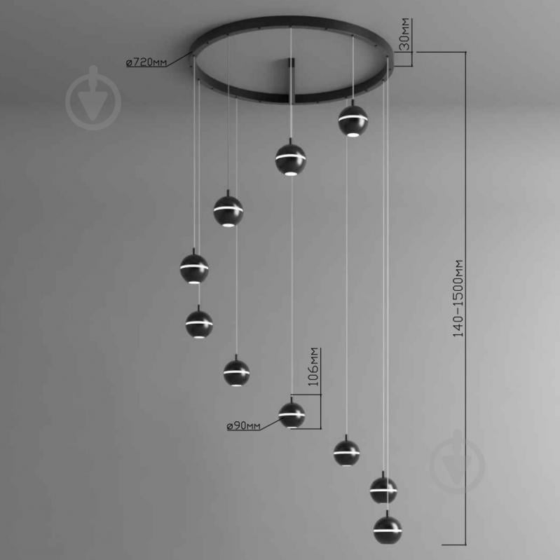 Светильник подвесной Emotion_20.13 4000К 42 Вт /MR11 черный NB 90/10-P-R9005-N - фото 9 Светильник подвесной Emotion_20.13 4000К 42 Вт /MR11 черный NB 90/10-P-R9005-N - фото 9