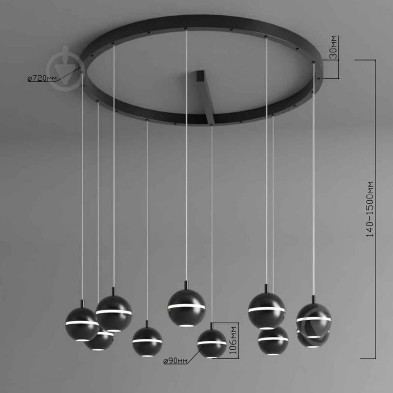 Светильник подвесной Emotion_20.13 4000К 42 Вт /MR11 черный NB 90/10-P-R9005-N - фото 11 Светильник подвесной Emotion_20.13 4000К 42 Вт /MR11 черный NB 90/10-P-R9005-N - фото 11