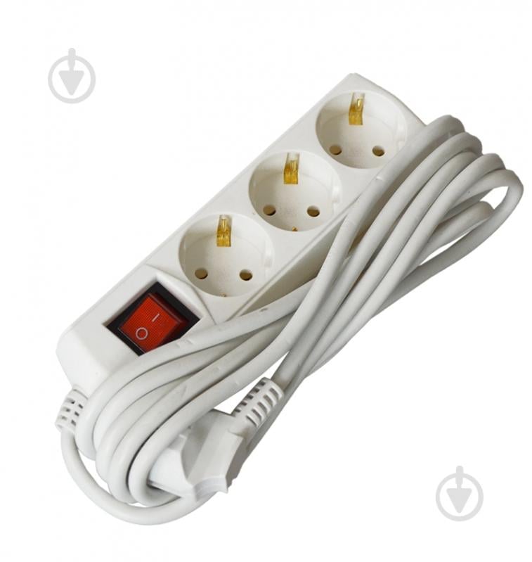 Подовжувач з вимикачем UEC із заземленням 3 гн. білий 3 м WYP10-10-03-03-GS-G-U - фото 1 Подовжувач з вимикачем UEC із заземленням 3 гн. білий 3 м WYP10-10-03-03-GS-G-U - фото 1