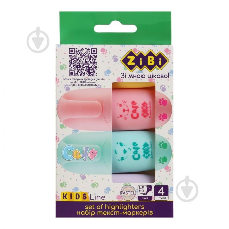 Набір маркерів текстових ZiBi CUTE KIDS Line 4 шт. ZB.2701 - фото 1 Набір маркерів текстових ZiBi CUTE KIDS Line 4 шт. ZB.2701 - фото 1