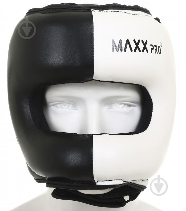 Шлем боксерский MaxxPro р. XL AHG-700 Black/white vynil XL черныйбелый - фото 2