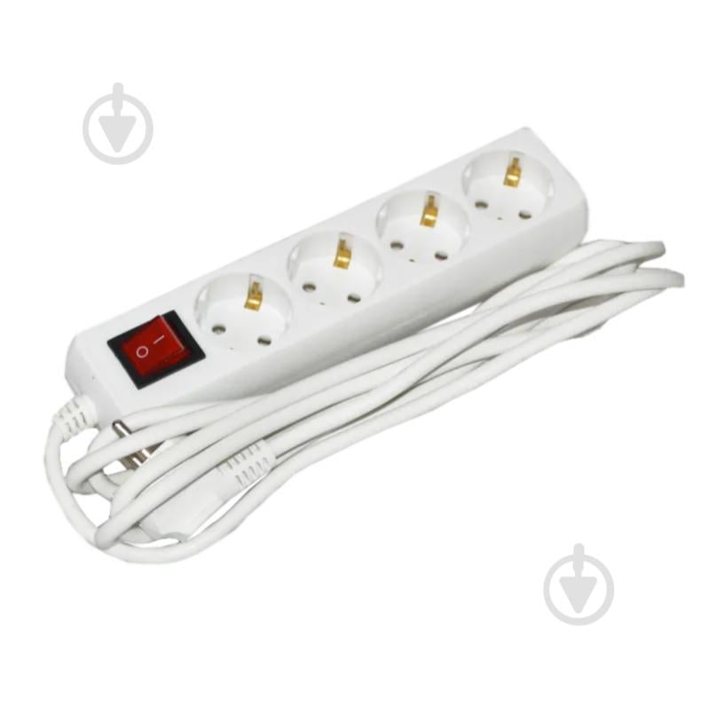 Подовжувач з вимикачем UEC із заземленням 4 гн. білий 3 м WYP10-16-04-03-GS-N-U - фото 1 Подовжувач з вимикачем UEC із заземленням 4 гн. білий 3 м WYP10-16-04-03-GS-N-U - фото 1