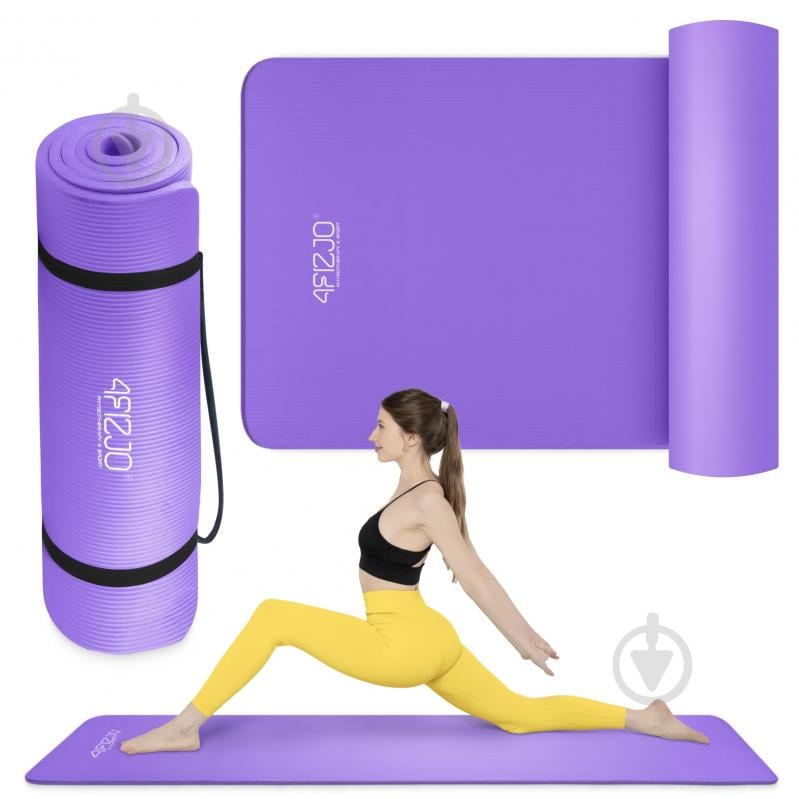 Коврик для йоги и фитнеса 4fizjo 180x60x1,5 см NBR Violet (P-5907739311542) фиолетовый - фото 1